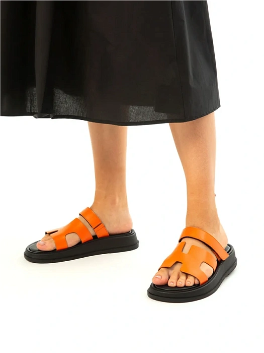 Женские сабо FEDERICA RODARI оранжевые, артикул 1623-7