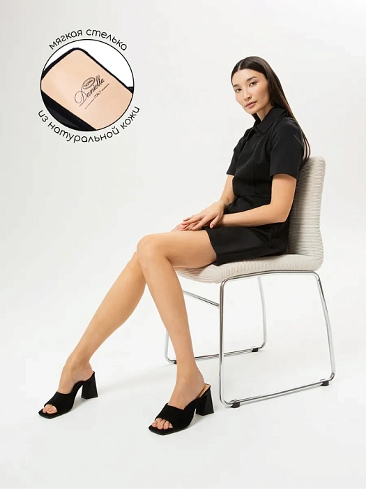 Женские сабо Donna Daniella  черные, артикул 41-CQA25-2-401-1