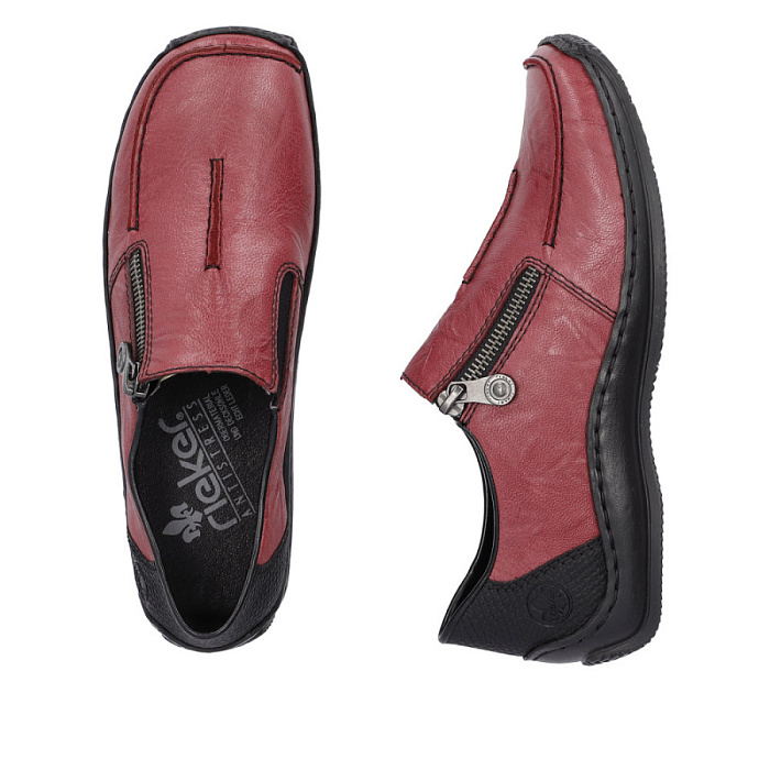 Женские туфли RIEKER бордовые, артикул L1780-35