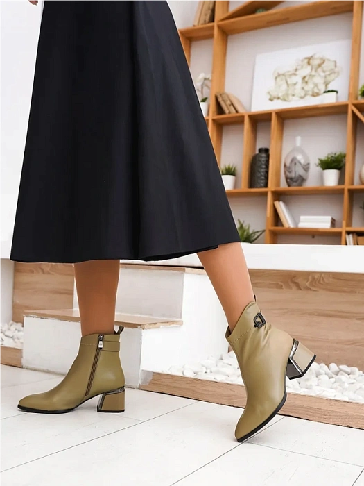 Женские ботильоны FEDERICA RODARI хаки, артикул 15E-A4037L-1