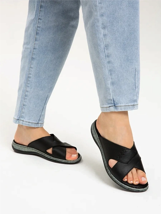 Женские сабо eObuv черные, артикул D25YT-1385-01