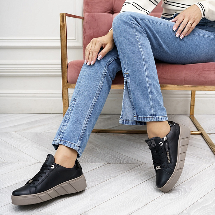 Женские кеды RIEKER черные, артикул W0504-00