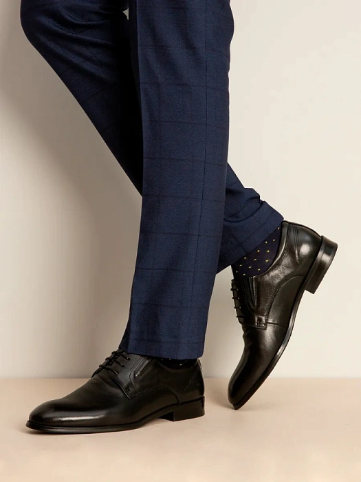 Мужские туфли BRUNO RENZONI  черные, артикул 5381A-727A