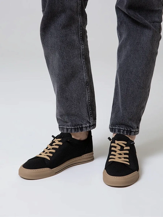 Мужские кеды BRUNO RENZONI  черные, артикул BR12910-MT/10