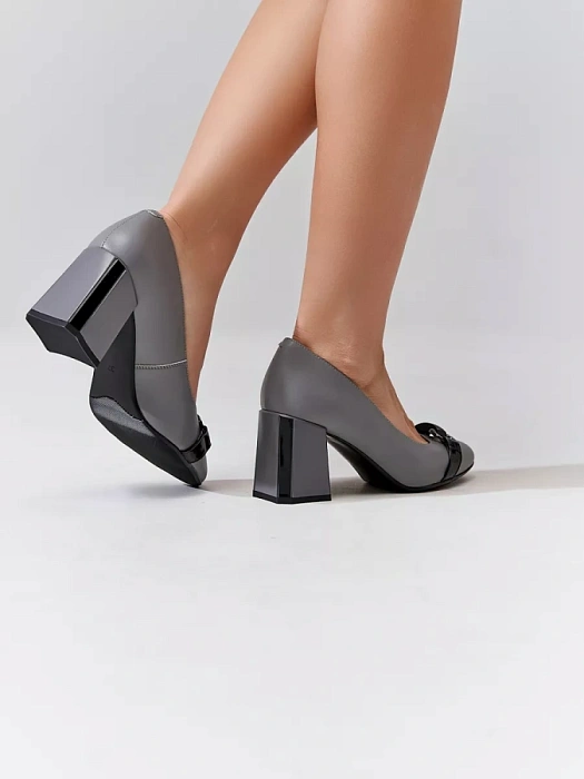 Женские туфли лодочки basic SOFIA-ALEXANDRA серые, артикул 17E-Z16604-F02