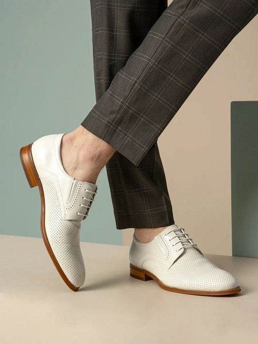 Мужские дерби BRUNO RENZONI  бежевые, артикул 5240B-989B