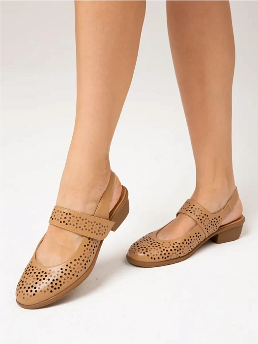 Женские слингбэки FEDERICA RODARI коричневые, артикул 7E-4H189-631