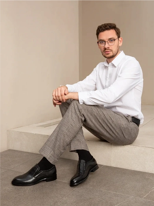 Мужские туфли BRUNO RENZONI  черные, артикул 24252-5-C515