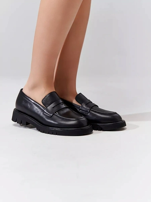 Женские лоферы SOFIA-ALEXANDRA черные, артикул 17E-Z16424-F01