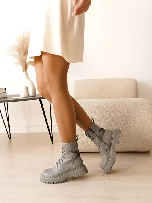 Женские берцы SOFIA-ALEXANDRA серые, артикул 17E-Z16569-F02B