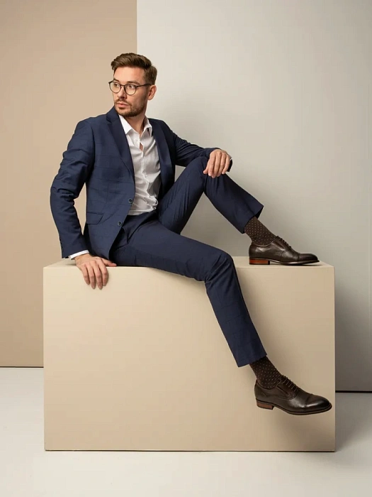 Мужские оксфорды BRUNO RENZONI  коричневые, артикул 5408A-910L