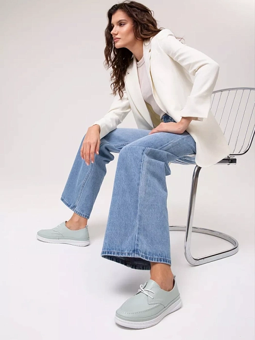 Женские туфли Donna Daniella  зеленые, артикул 53E-80719-1