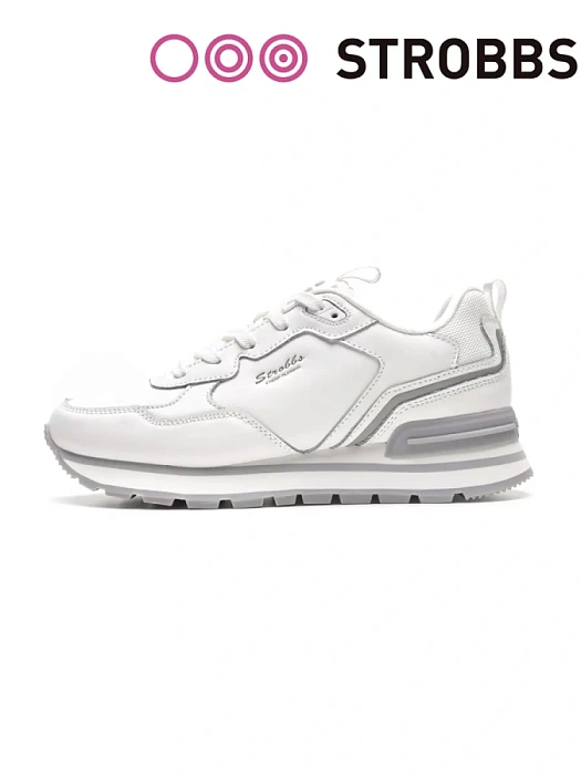 Женские кроссовки STROBBS белые, артикул F7509-6