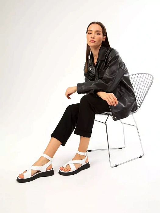 Женские босоножки  eObuv белые, артикул EO-G-120-24-2