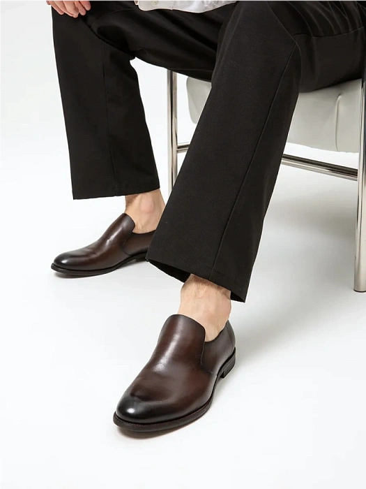 Мужские туфли BRUNO RENZONI  коричневые, артикул BR16772-MB