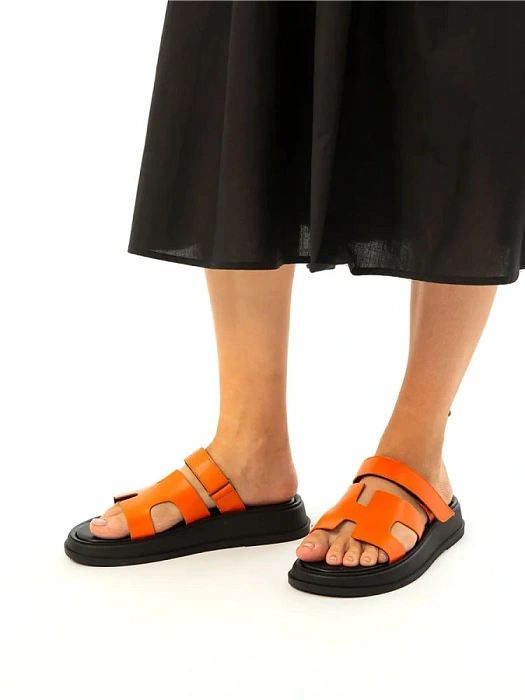 Женские сабо FEDERICA RODARI оранжевые, артикул 1623-7