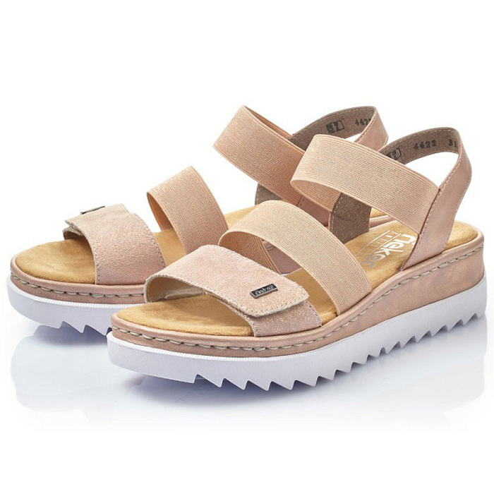 Женские босоножки  RIEKER бежевые, артикул V4422-31