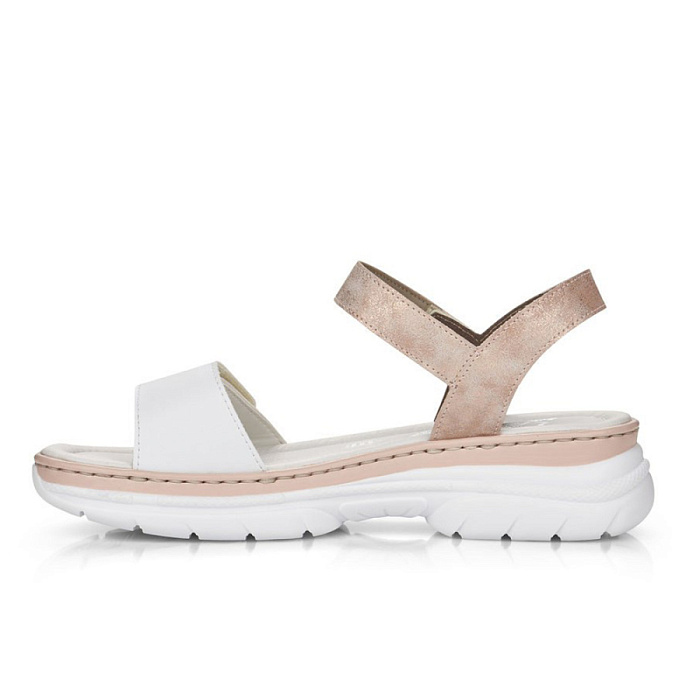 Женские босоножки  RIEKER белые, артикул 66654-80