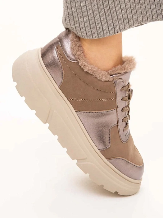 Женские кроссовки CAPRICE бежевые, артикул 9-23704-41-345