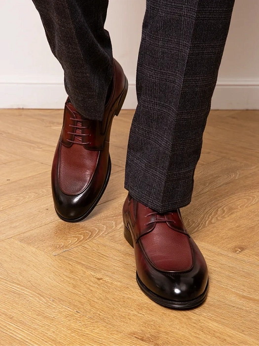 Мужские туфли BRUNO RENZONI  бордовые, артикул YS260AB-H28C-NP