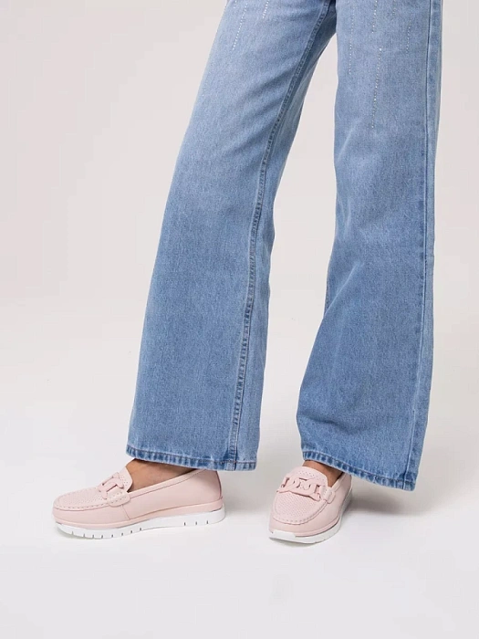 Женские мокасины Donna Daniella  розовые, артикул 53E-80593-1