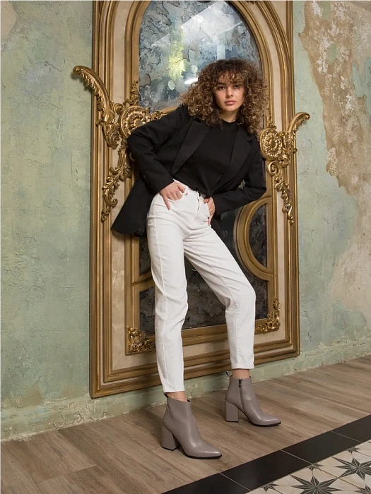 Женские ботильоны FEDERICA RODARI серые, артикул 7EOB-FH1502-4-971-M563