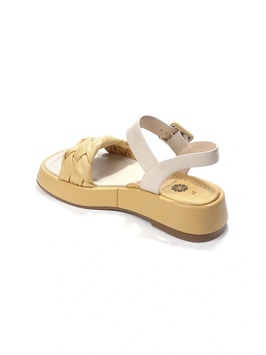 Женские босоножки  FEDERICA RODARI желтые, артикул 15EOB-A3552L-3-22SS_YELLOW