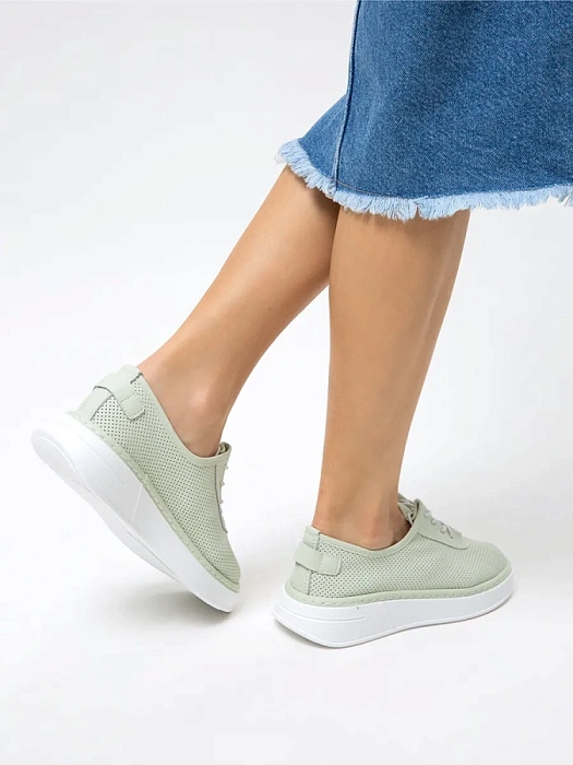 Женские кеды Donna Daniella  зеленые, артикул MU308-010