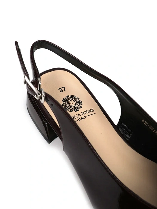 Женские слингбэки FEDERICA RODARI бордовые, артикул 43E-H5176-B82981-11