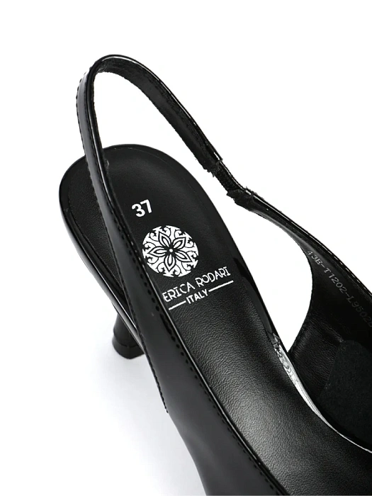 Женские слингбэки FEDERICA RODARI черные, артикул 43E-T1202-L95028-1