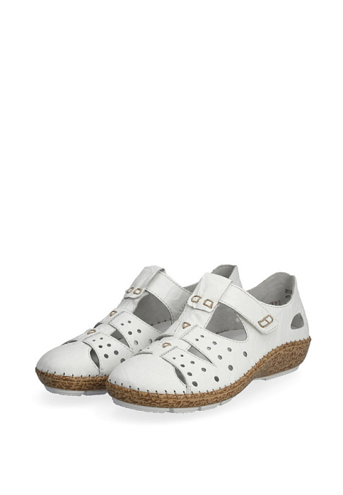 Женские туфли RIEKER белые, артикул 44852-80