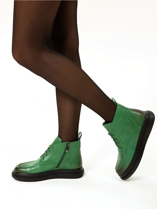 Женские ботинки FEDERICA RODARI зеленые, артикул 7E-4H480-4