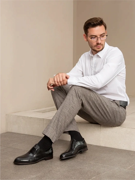 Мужские туфли BRUNO RENZONI  черные, артикул J3032-10-A33