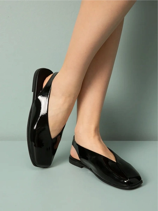 Женские слингбэки FEDERICA RODARI черные, артикул 43E-E2915-N64703-23