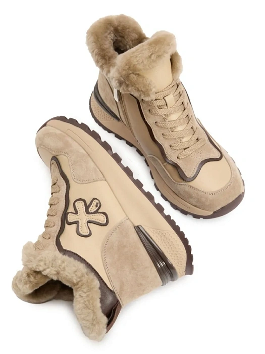 Женские ботинки eObuv бежевые, артикул AW25-60-8