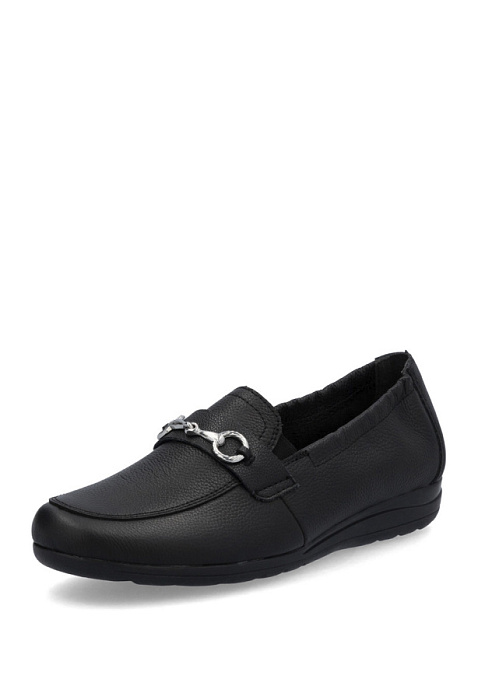 Женские мокасины RIEKER черные, артикул L9354-00