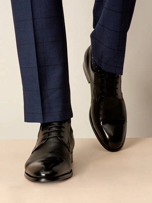 Мужские туфли basic BRUNO RENZONI  черные, артикул 5240A-758B