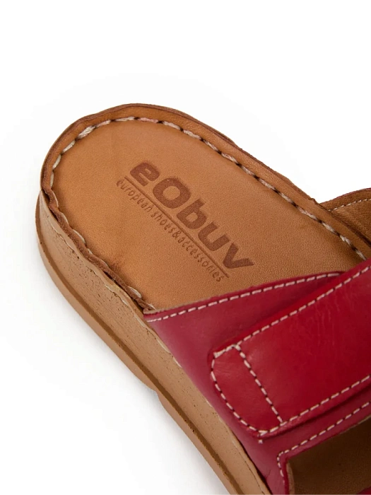 Женские шлепанцы eObuv красные, артикул D25YT-1145