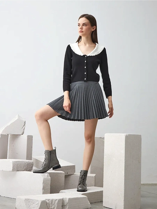 Женские ботинки FEDERICA RODARI серые, артикул 4E-3023-301