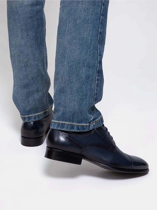 Мужские туфли BRUNO RENZONI  синие, артикул 5526A-720B