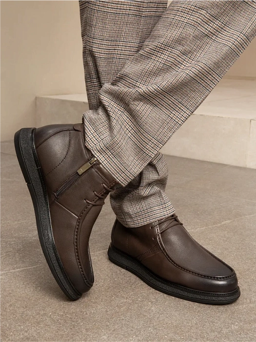 Мужские ботинки BRUNO RENZONI  коричневые, артикул 983X-17R-B12