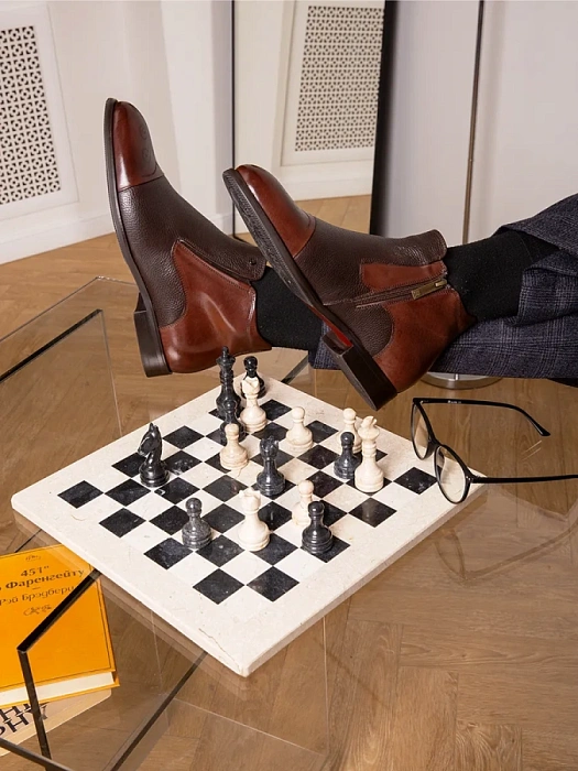 Мужские ботинки basic BRUNO RENZONI  коричневые, артикул 5332X-968B-R