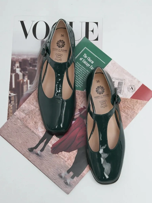 Женские туфли FEDERICA RODARI зеленые, артикул 4E-3730-209-25W