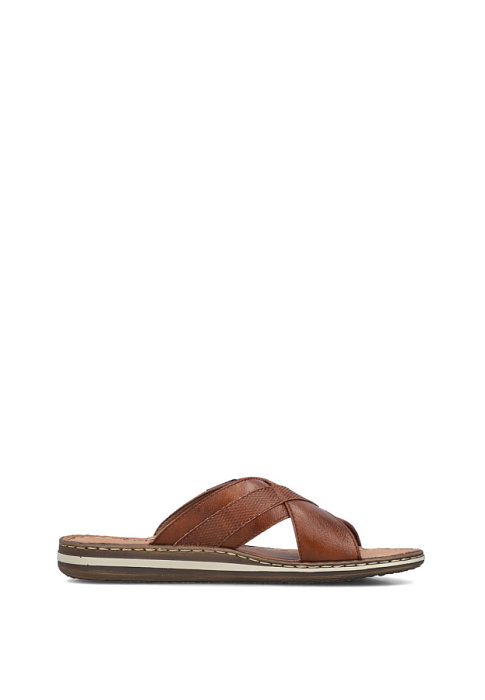 Мужские слайдеры RIEKER коричневые, артикул 21082-24