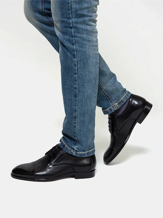 Мужские туфли BRUNO RENZONI  черные, артикул 5529B-913A