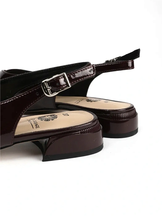 Женские слингбэки FEDERICA RODARI бордовые, артикул 43E-H5176-B82981-11