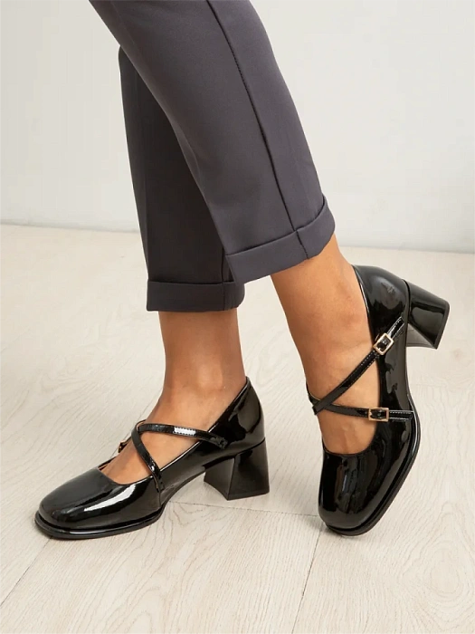 Женские туфли eObuv черные, артикул MKS24-BWLM3-030B