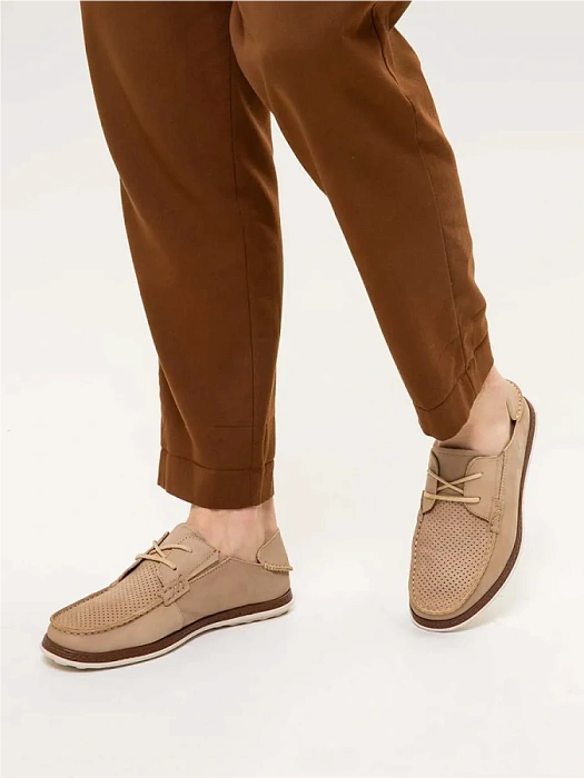 Мужские туфли BRUNO RENZONI  бежевые, артикул MC1204BB-9A