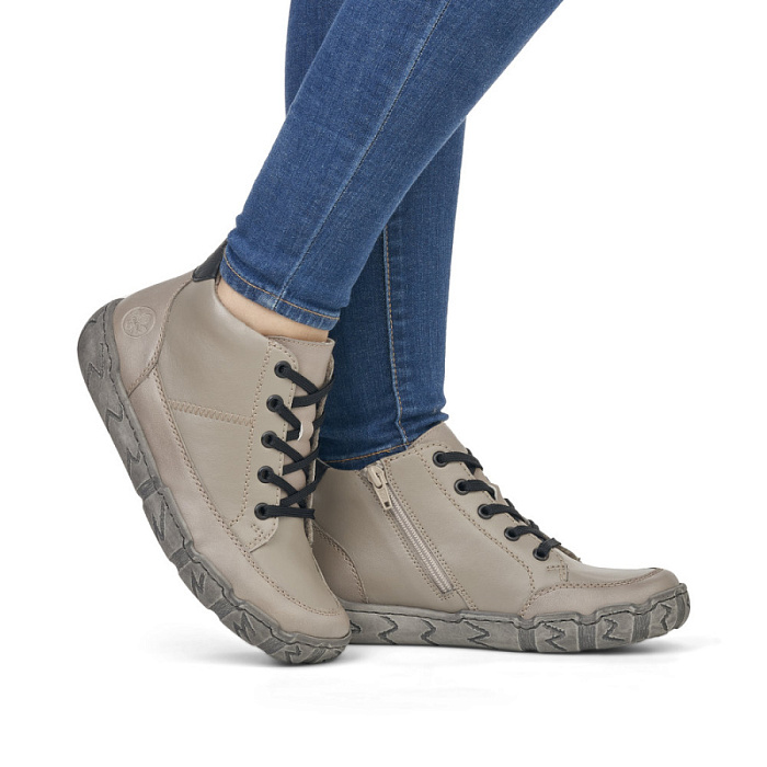 Женские ботинки basic RIEKER бежевые, артикул L0301-64