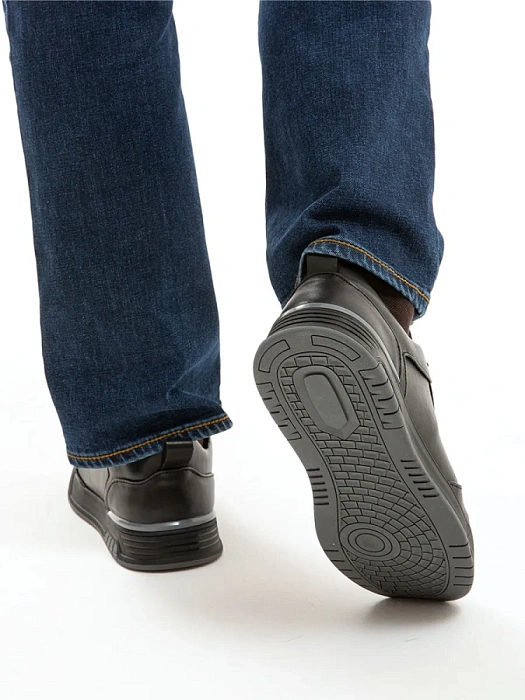 Мужские кеды BRUNO RENZONI  черные, артикул HS10051T-1